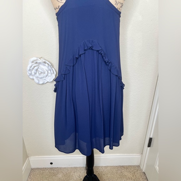 NTM: A Loves A Beautiful Navy Ruffles Tiered Shift Drop Waist  Dress Size XS - Picture 13 of 14
